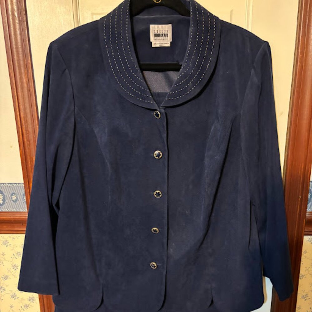 Leslie Fay 2 piece suit blue size 22WP